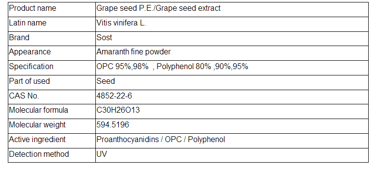Grape Seed Extract 95OPC 70polyphenol