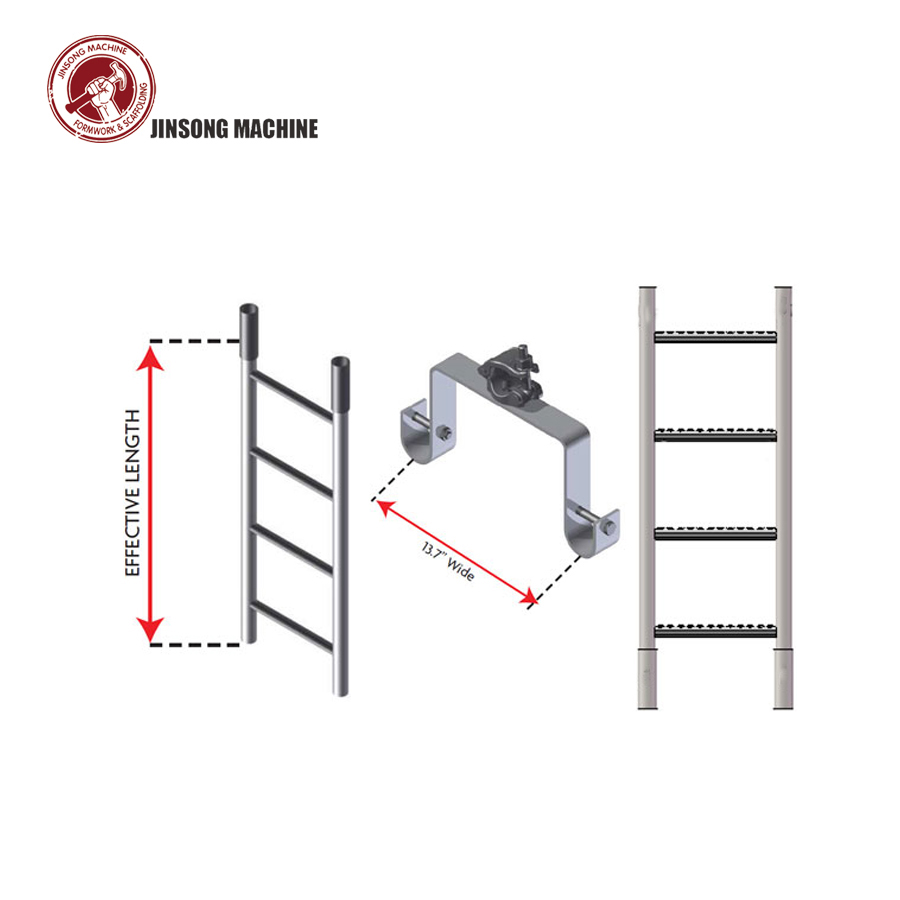 Q235 1524mm Galvanized Cuplock Scaffolding Round Pipe Ladders