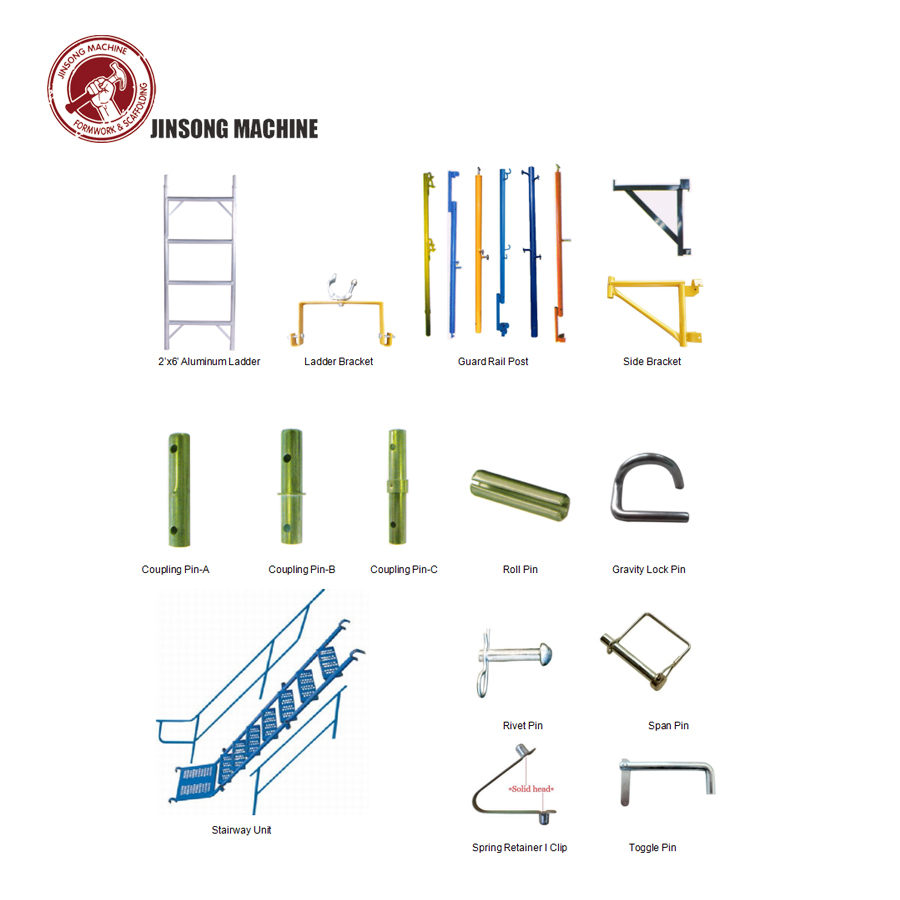 Q235 Galvanized Ladder Scaffolding Parts 3m Monkey Ladder for Frame