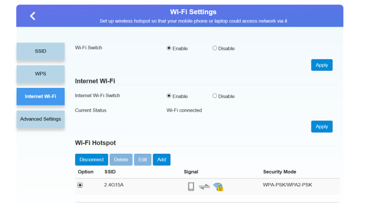 Indoor CPE 4G LTE WiFi router with 2 Ethernet Port