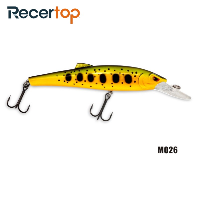 Recertop Large and Thick Bill Angry Jerk Crank Floating Hard Lure