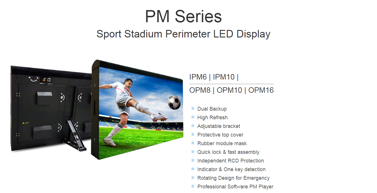 easy installation HD P8 outdoor LED display for soccer stadium