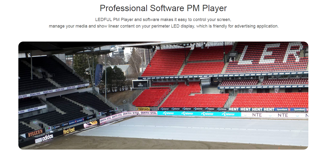 easy installation HD P8 outdoor LED display for soccer stadium