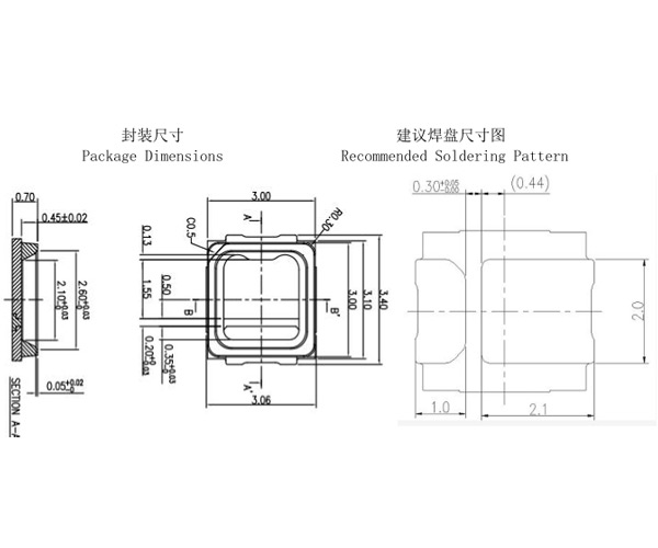 PCT3030 White SMD LED high efficiency