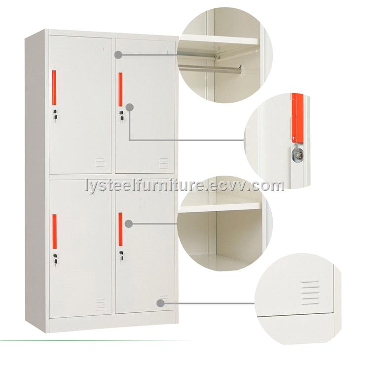 High Quality 4 Door Steel Wardrobe Locker