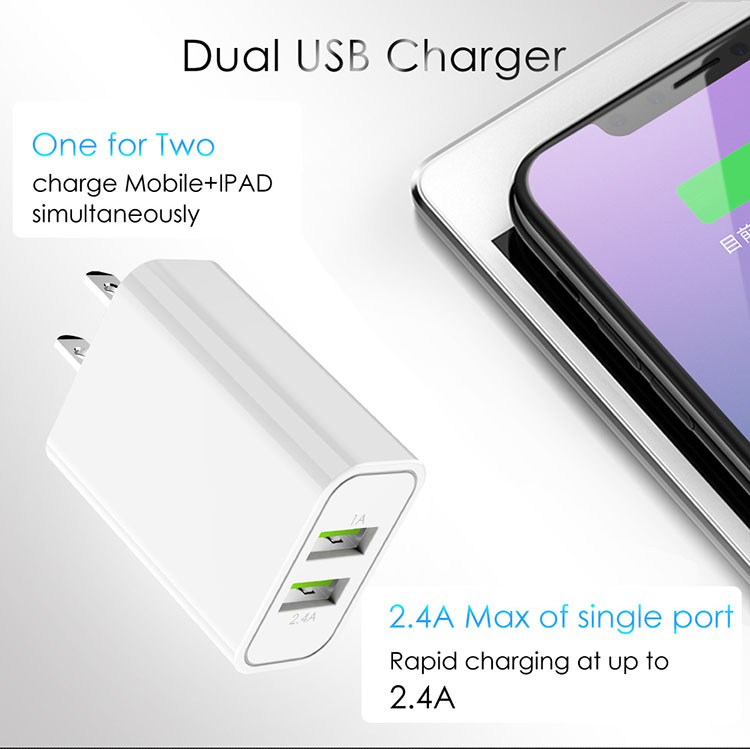 Dual USB Charger Adapter 34A Mobile Phone Charger