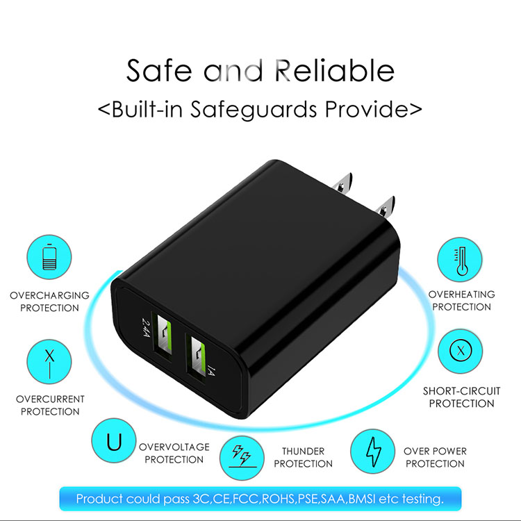 Dual USB Charger Adapter 34A Mobile Phone Charger