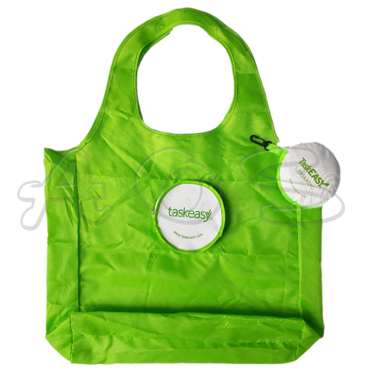 Folding cartoon shopping bagfolding custom cute animal zipper environmental protection shopping bag with aluminum