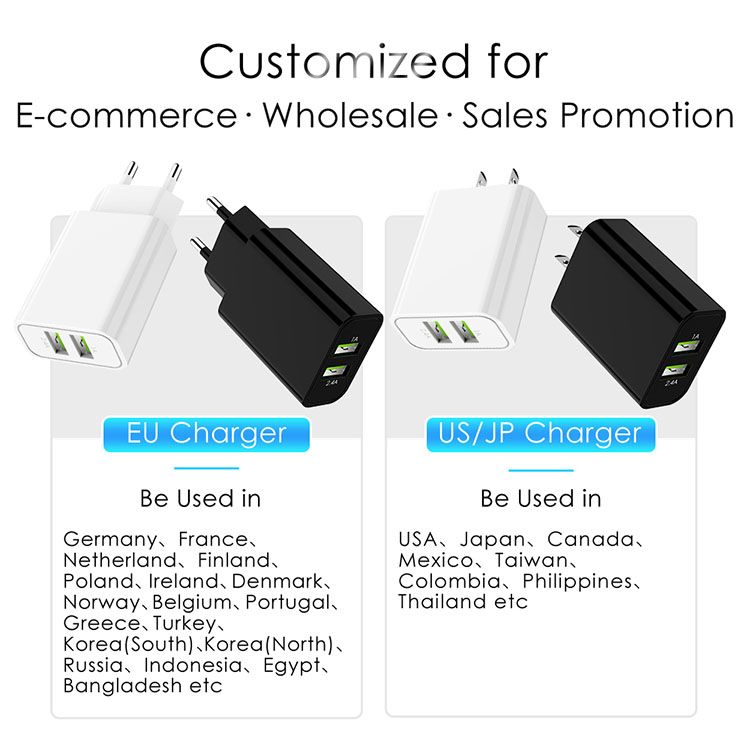 Dual USB Charger Adapter 34A Mobile Phone Charger