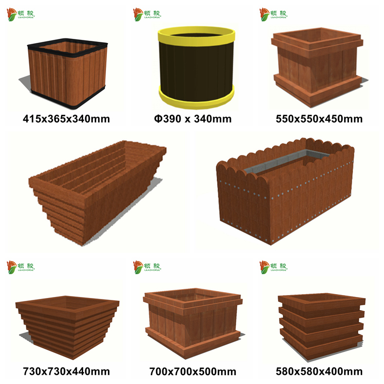 Wood Plastic Composite Outdoor Garden Flower Plant Pot Wood Plastic Composite Outdoor Garden Flower Plant Pot