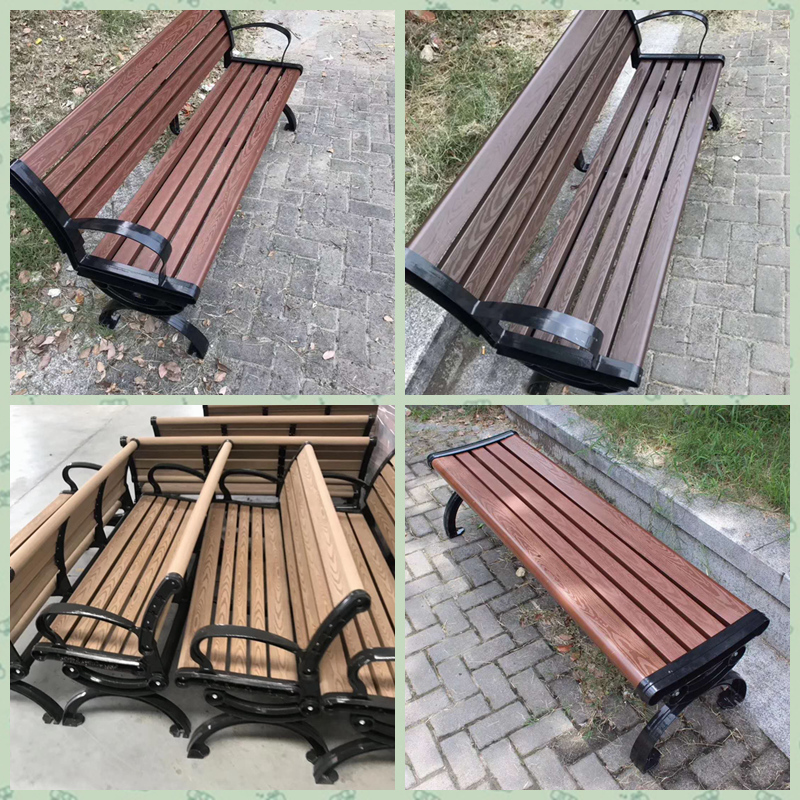 Wood Plastic Composite Long Chair Garden Bench