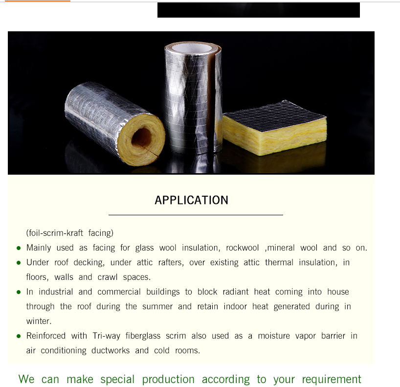 Aluminum foil laminated paper insulation in America building