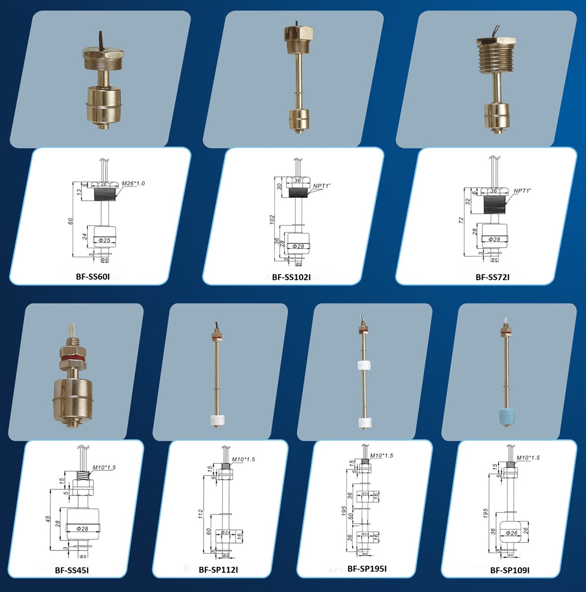 PP material water liquid Level control Switch