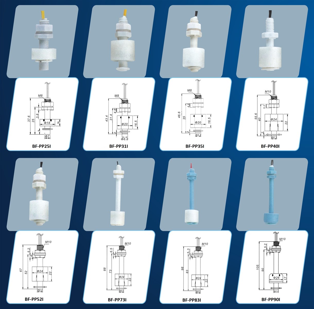 PP material water liquid Level control Switch