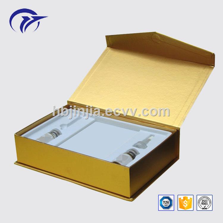 Customized design cosmetics packaging handmade paper box with blister