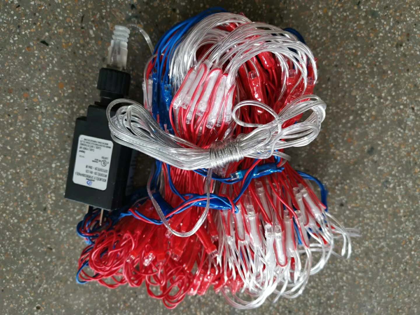 American Flag 390 LED String Lights Large USA Flag Outdoor Lights Waterproof Hanging Ornaments For Independence Day