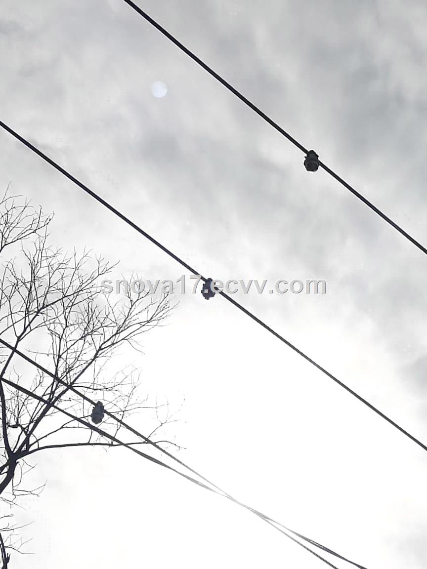 medium voltage overhead line fault current sensor and indicator