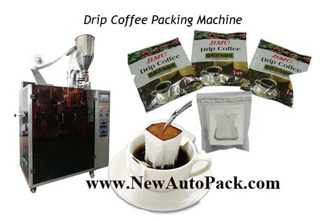 Ultrasonic drip coffee packing machine with outer bag