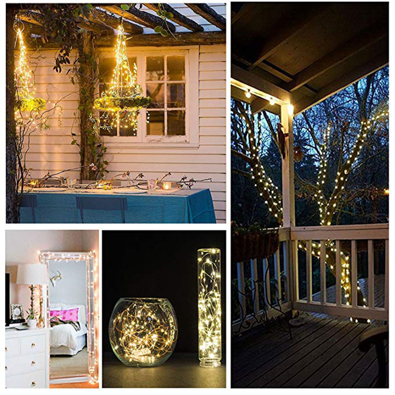33ft 100LED Outdoor String Lights Waterproof Decorative String Lights for Patio Garden Gate Yard Party Wedding