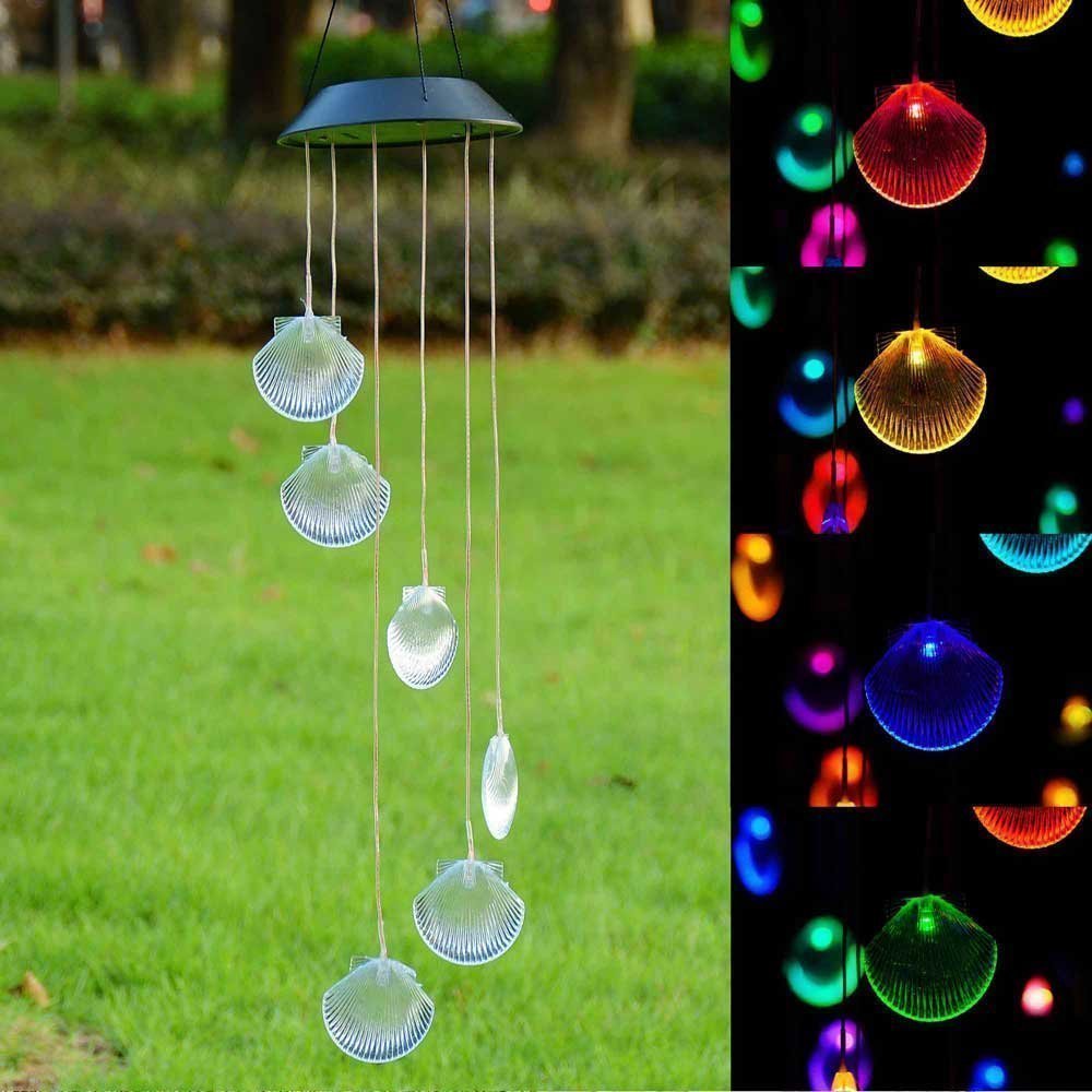 Solar String Lights Color Changing LED Mobile Hummingbird Wind Chimes Waterproof Outdoor Solar Lights for HomeYard