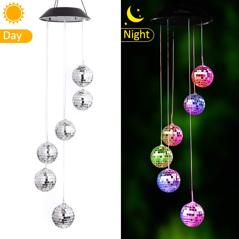 Solar String Lights Color Changing LED Mobile Hummingbird Wind Chimes Waterproof Outdoor Solar Lights for HomeYard