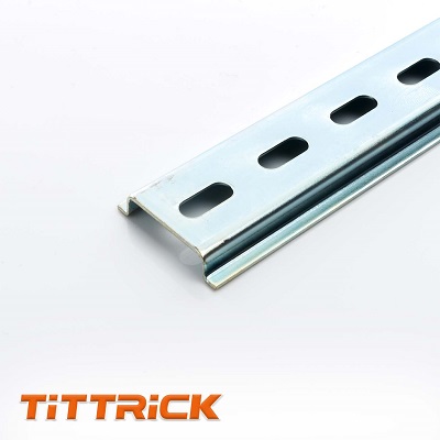 Tittrick 15mm standard Steel zinc plating slotted electrical steel din rail