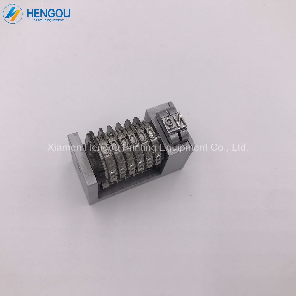 1 Piece 6 digits 4x8 backward full steel numbering machine Gothic Font jump mode 543210