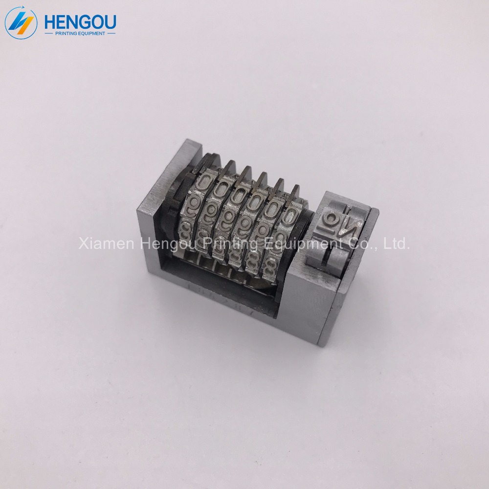 1 Piece 6 digits 4x8 backward full steel numbering machine Gothic Font jump mode 543210
