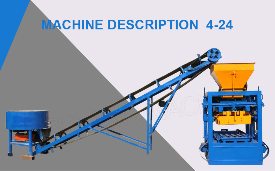 semiautomatic concrete cement hollow block paver brick making machine