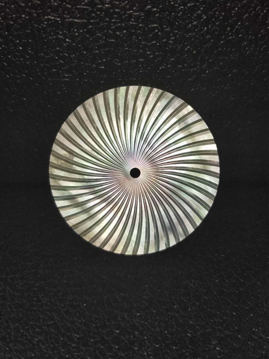 Embrossed White Mother of Pearl Shell Dial