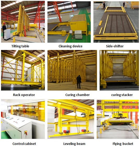 PC Precast concrete system component wall panel making machine production line plant layout