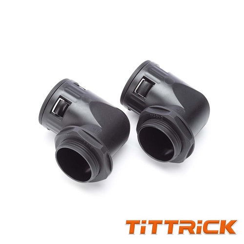 Tittrick High Quality Flexible Conduit Adaptor Black