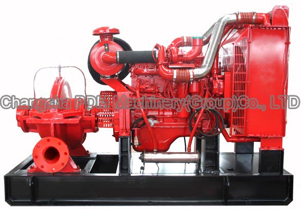 fire fighting diesel split case pump set