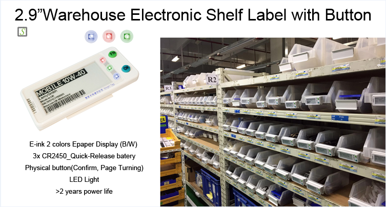 Suny Epaper Digital Price Tag Electronic Shelf Label Eink Display ESL