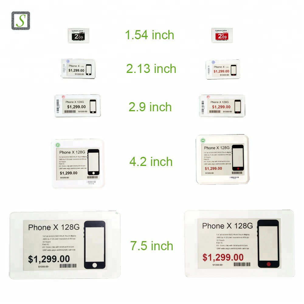 Suny Epaper Digital Price Tag Electronic Shelf Label Eink Display ESL