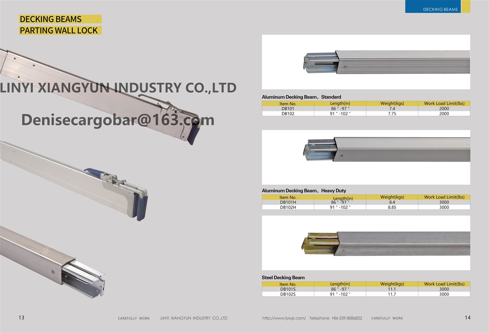 Aluminum Steel Decking Beam Shoring Beam