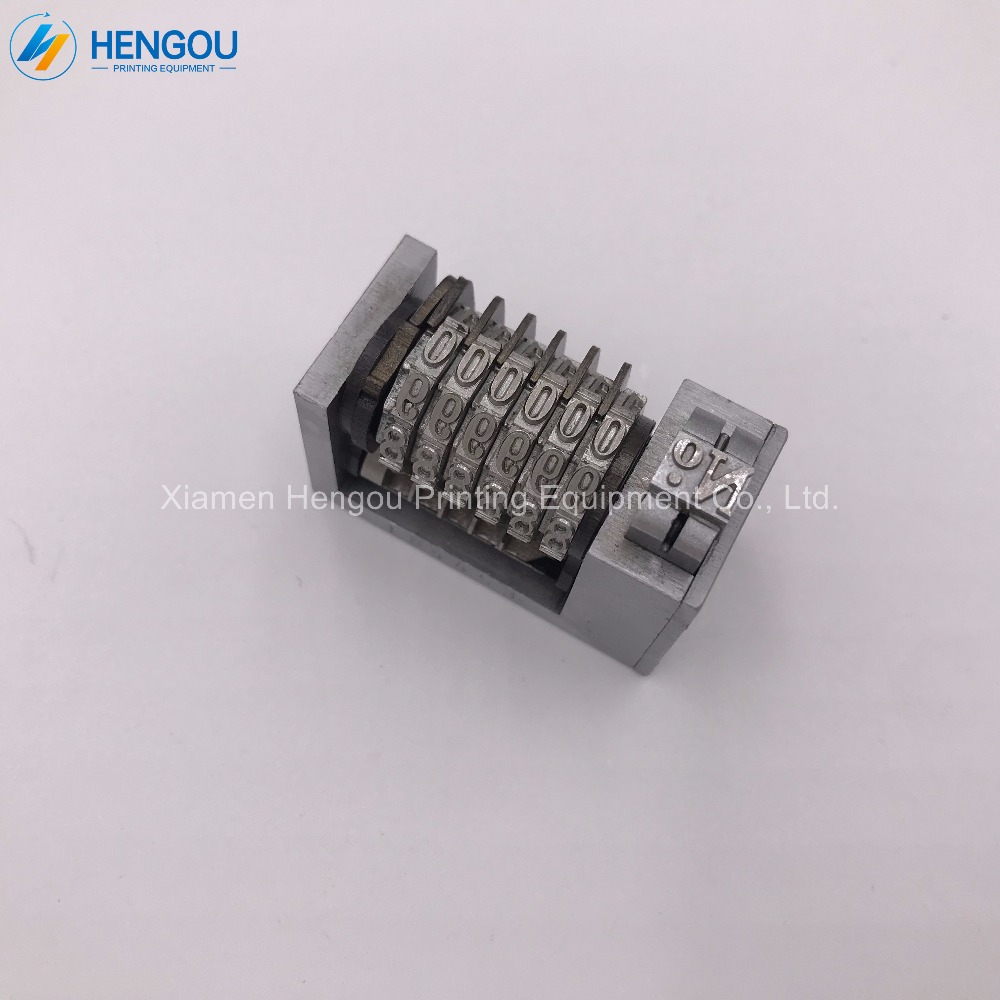 1 Piece full steel 6 digits Numbering machine Platen printing machine number 4X8 Cicero printer backward jump mode 654