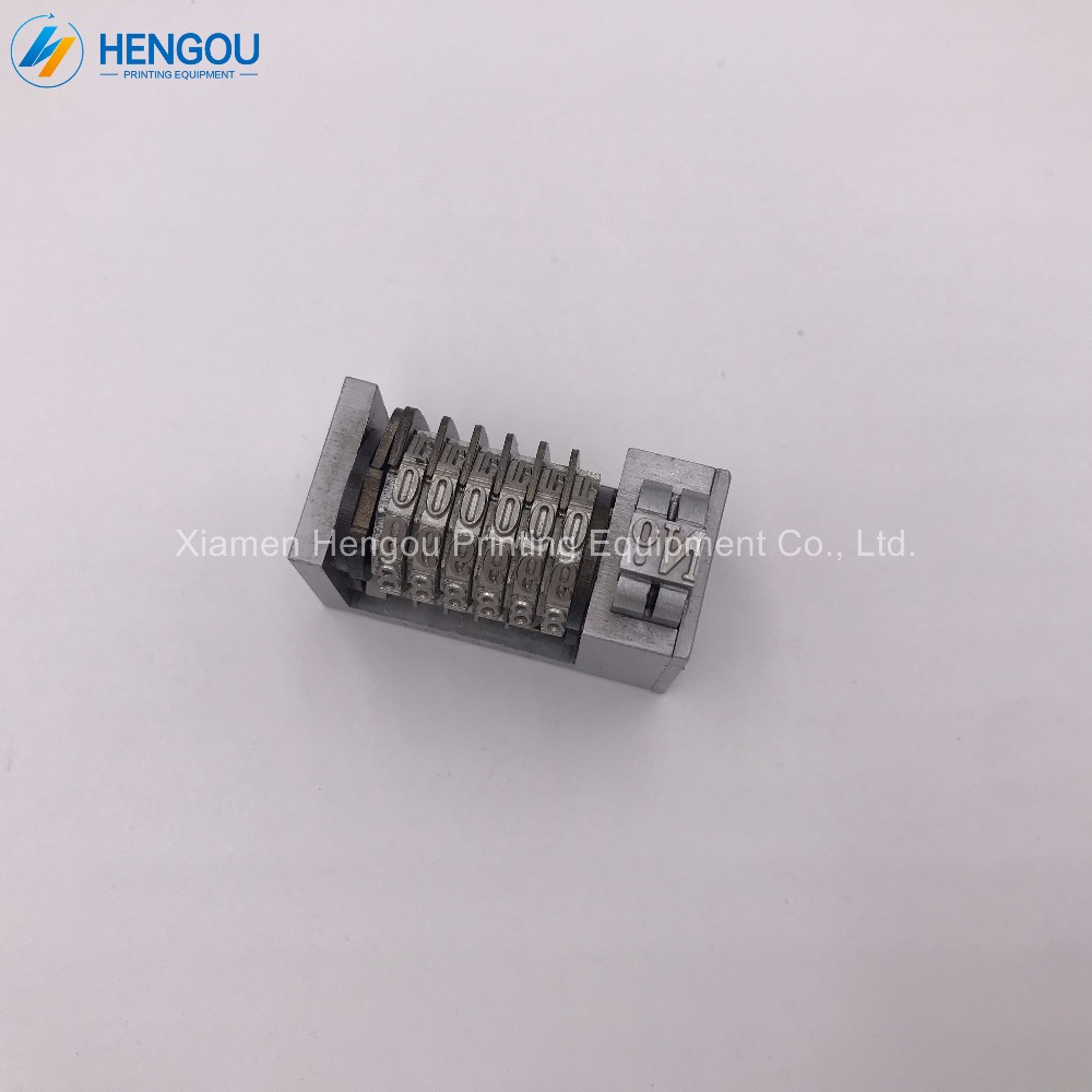 1 Piece full steel 6 digits Numbering machine Platen printing machine number 4X8 Cicero printer backward jump mode 654