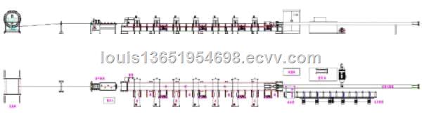 Automatic Hydraulic Drawing Bench draw forming and length cutting of various copperaluminum profiles after an extrusion