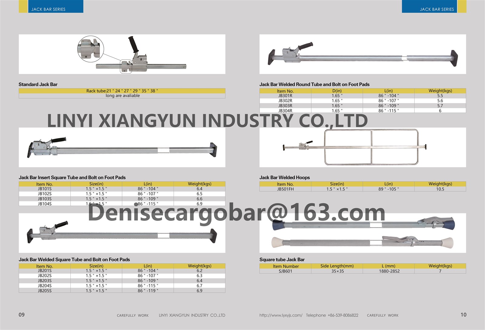 Square Round Steel tube Jack Bar