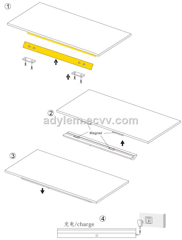 Motion Sensor Wireless Battery LED under Cabinet Lights