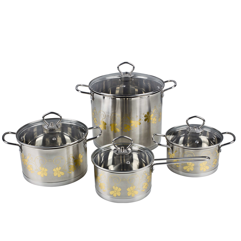 stainless steel cookware set casserole frypan saucepan for kitchen