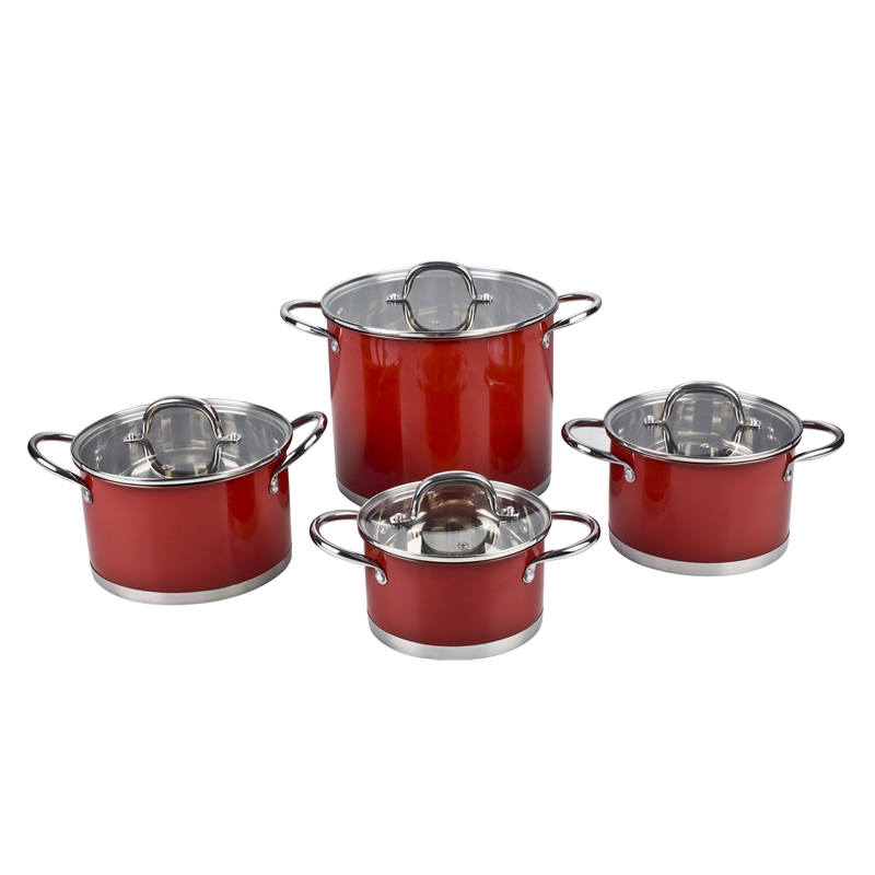 stainless steel cookware set casserole frypan saucepan for kitchen