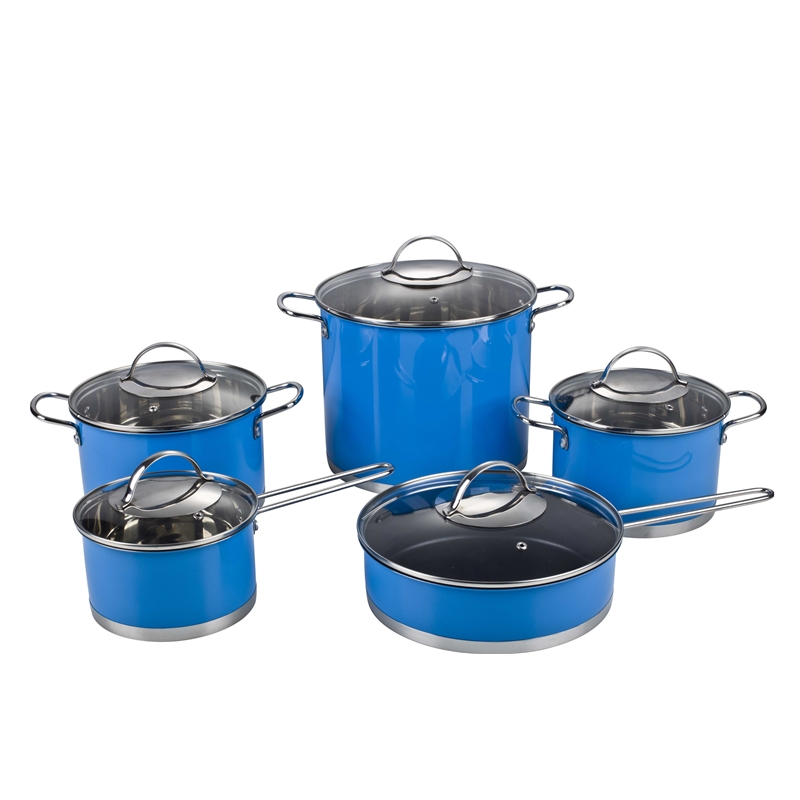 stainless steel cookware set casserole frypan saucepan for kitchen