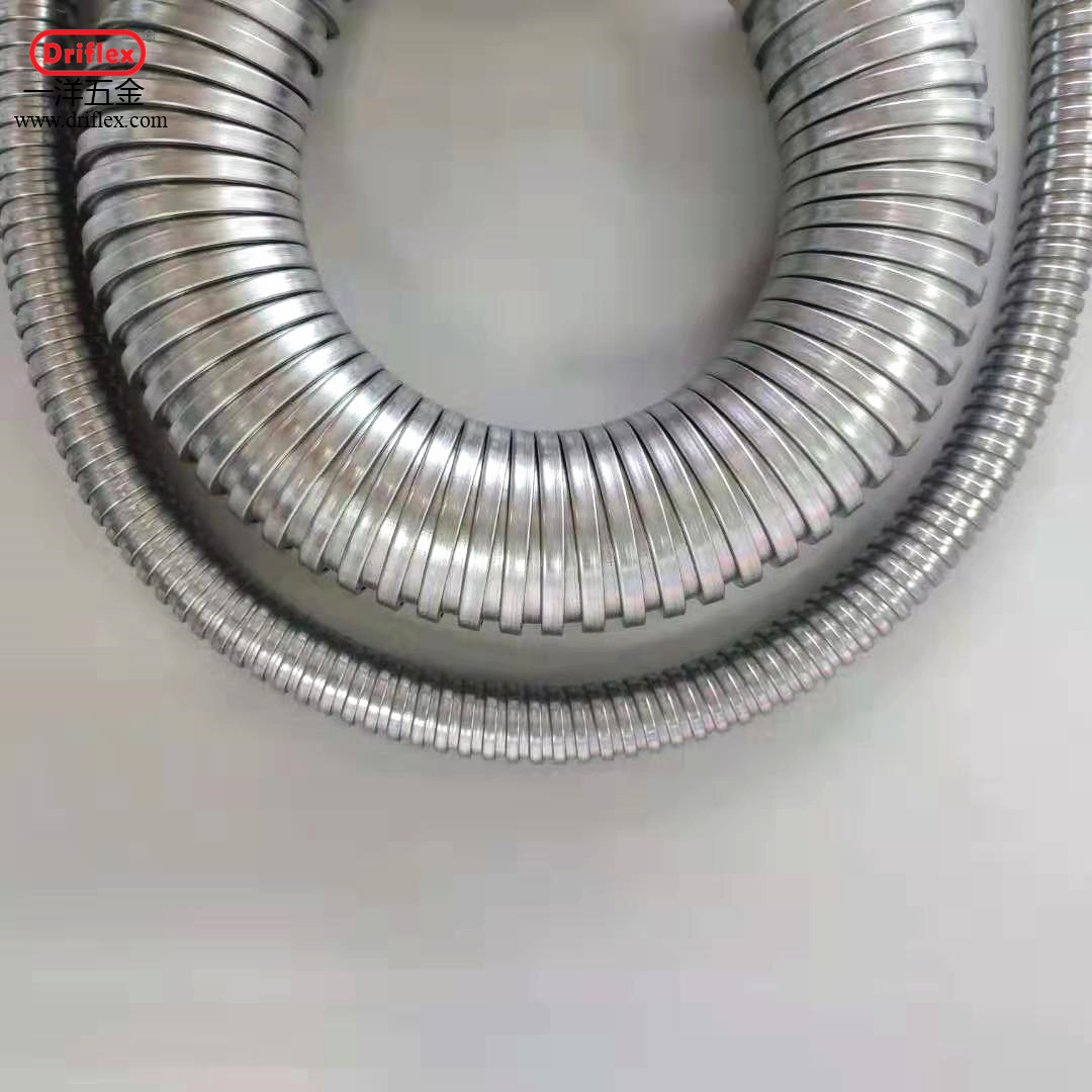 zinc colour self colour galvanized steel single locked flexible metal cable conduit