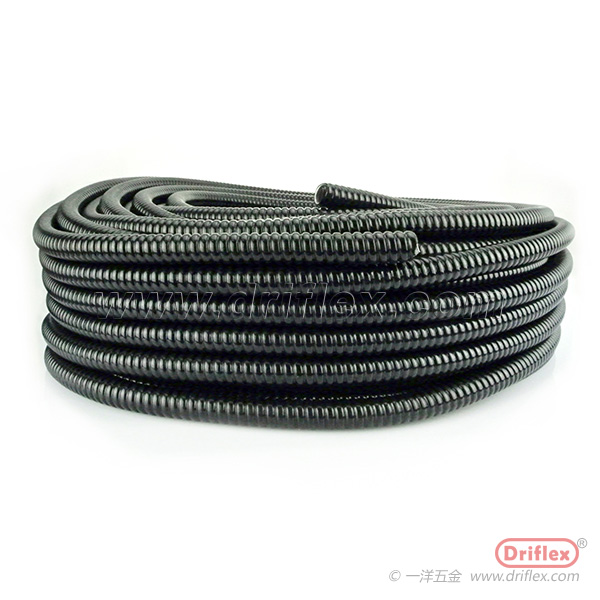Driflex Blackgrey PVC coated flexible metal conduit for electrical wire and cable