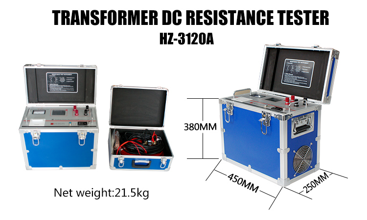 HZ3120A Portable Transformer DC Winding Resistance Tester 20A