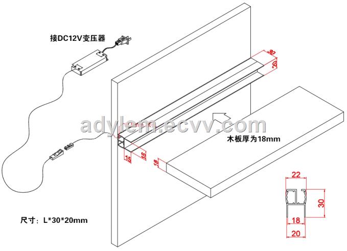 Back Wood Laminate LED Light Clip