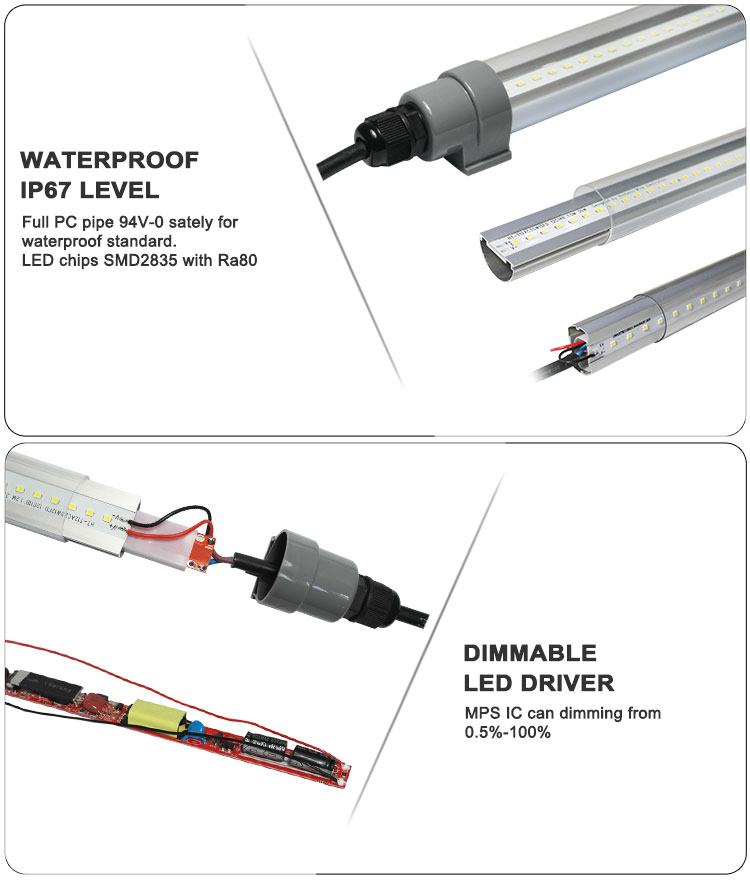 Cow farm lighting T12 tube light waterproof for cattle farm chicken farm IP65 LED tube