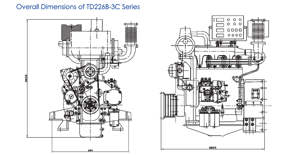 WEICHAI DUETZ MARINE ENGINE 226B SERIES WP4C WP6C D226B3C1